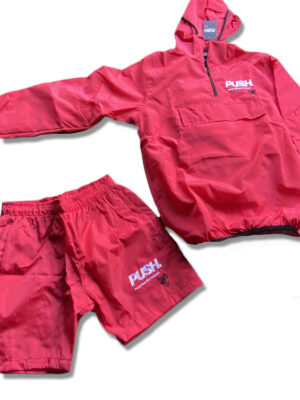 Red P.U.S.H. Track Suit Hoody